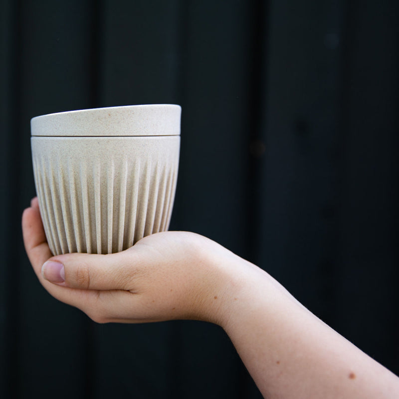 HUSKEE CUP & LID NATURAL - 12OZ/36CL (4 PACK)