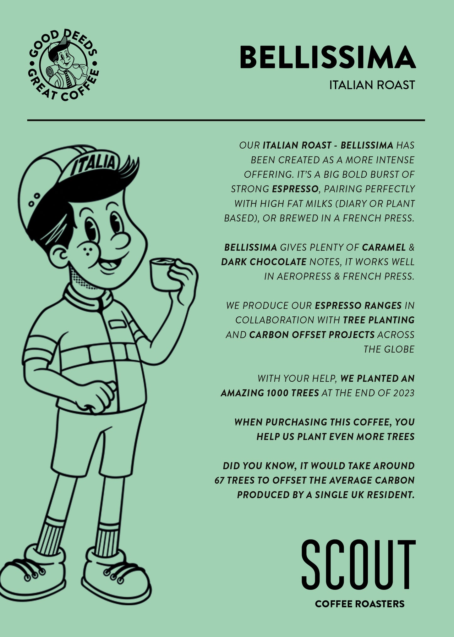 Bellissima - Italian Roast | Dark Chocolate • Rum • Raisin