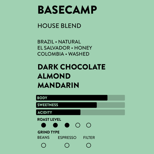 Basecamp Espresso | House Blend • Dark Chocolate • Almond • Mandarin