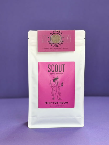 PENNY FOR THE GUY | Seasonal Guest Blend - Dark Cocoa • Amaretto • Hazelnut • Rum & Raisin