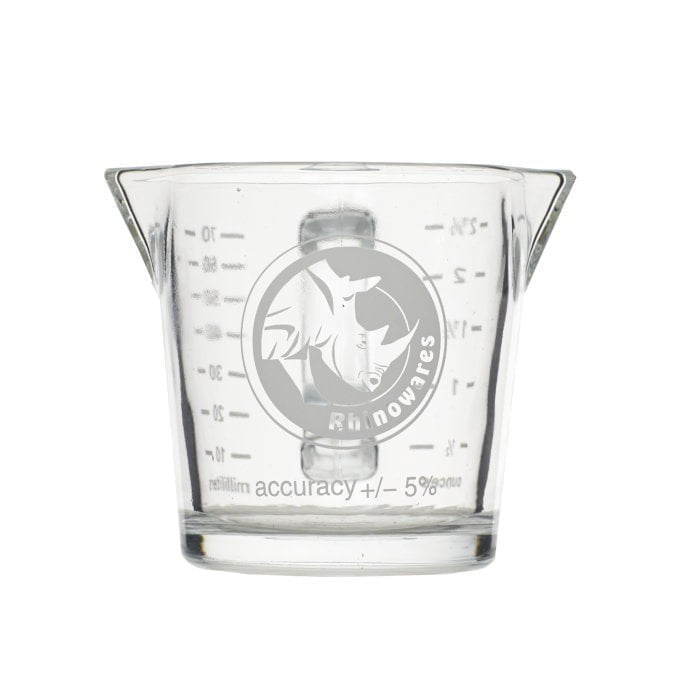 RHINO SHOT GLASS 2.4OZ/70ML WITH SPOUT AND HANDLE