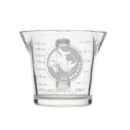 RHINO SHOT GLASS 2.4OZ/70ML WITH SPOUT AND HANDLE