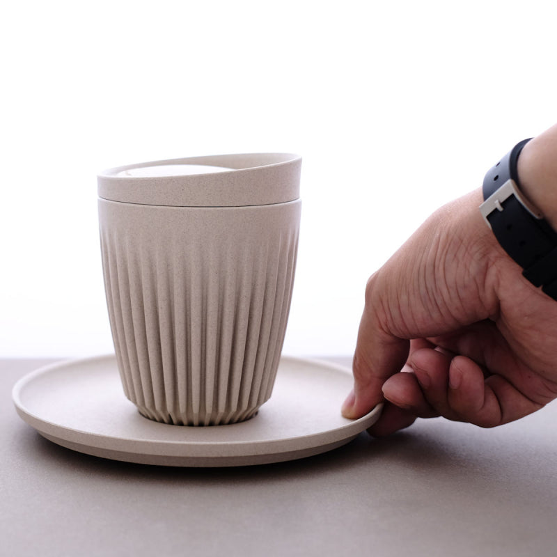 HUSKEE CUP & LID NATURAL - 12OZ/36CL (4 PACK)