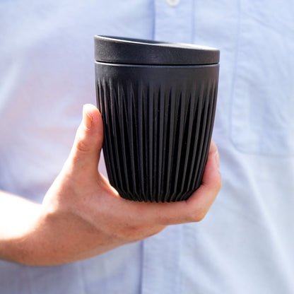 HUSKEE CUP & LID CHARCOAL - 8OZ/24CL (4 PACK)