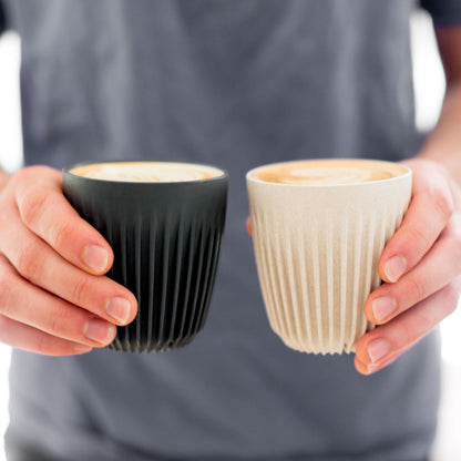 HUSKEE CUP & LID CHARCOAL - 8OZ/24CL (4 PACK)