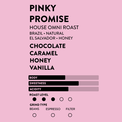 Pinky Promise House Omni Roast | Chocolate • Caramel • Honey • Vanilla